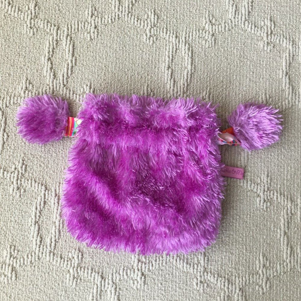 Freckles & Maya Purple Faux Fur Wristlet Handbag Purse Made In USA